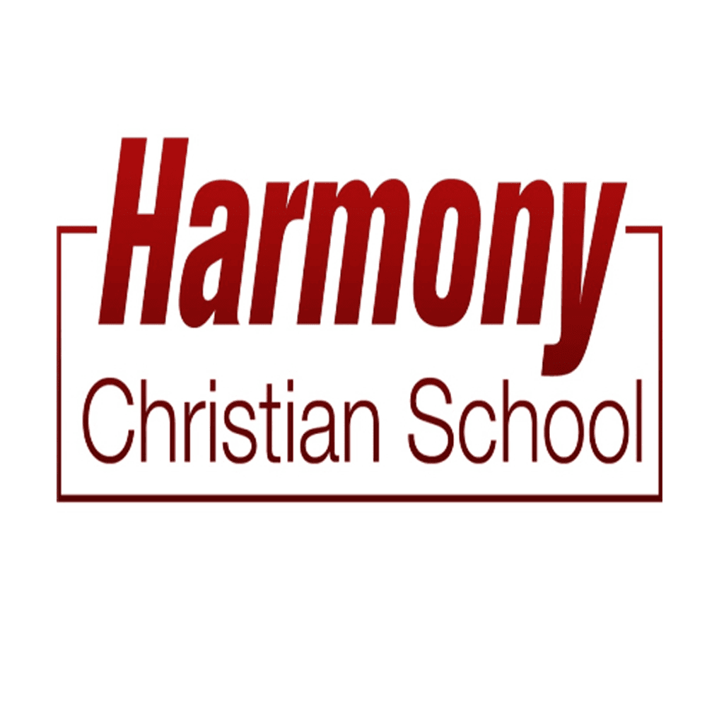 HCS-Image Harmony Christian School logo in red text within a rectangular border on white background